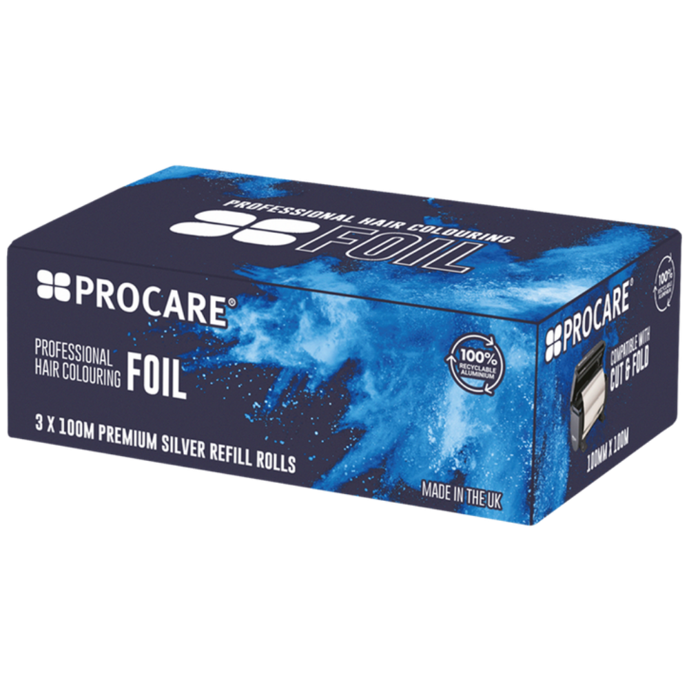 Procare Premium Hair Foil Refills Silver 100m x 100mm 3 Pack
