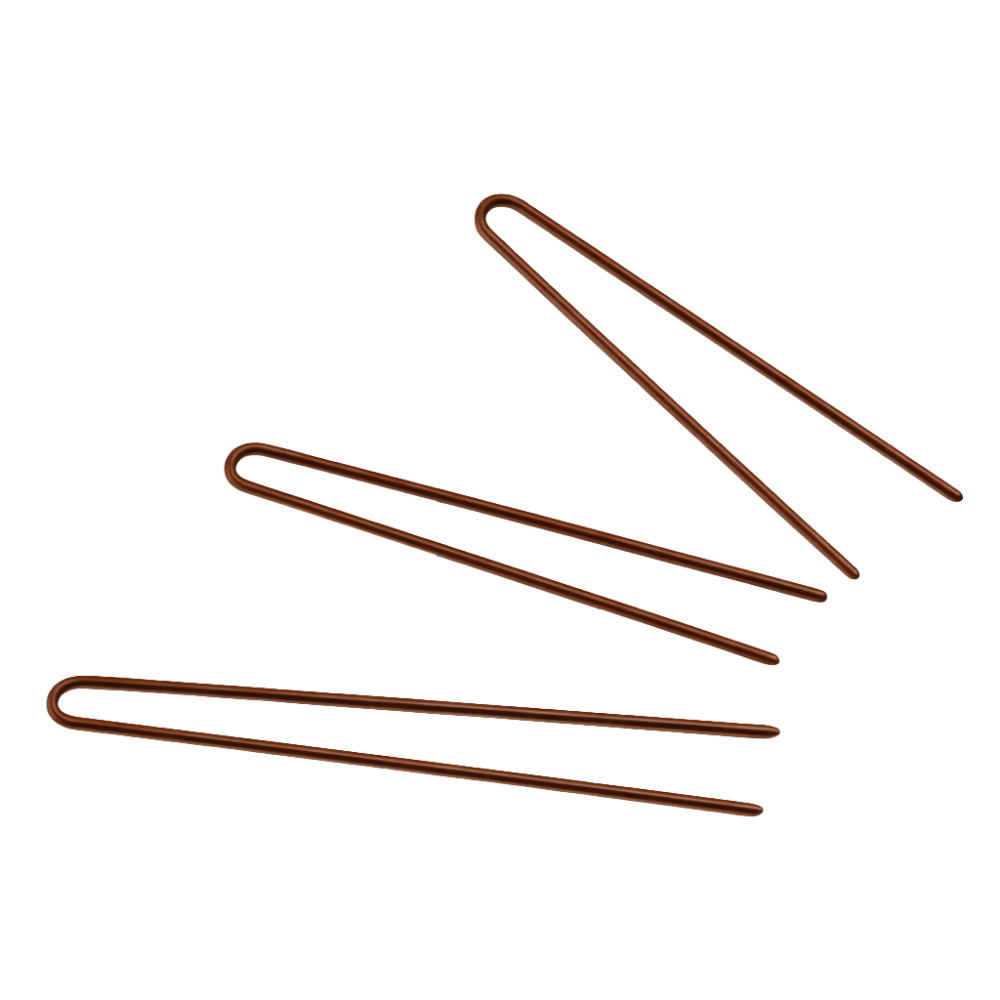Hair Tools Plain Pins Brown 3 Inch 500 Pack