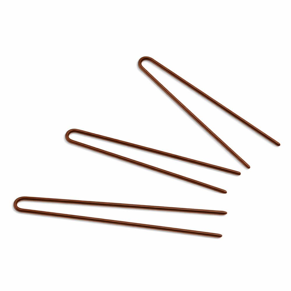 Hair Tools Plain Pins Brown 2.5 Inch 500 Pack