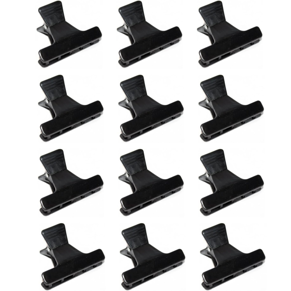 Head Jog Butterfly Clamps Large Black 12 Pack