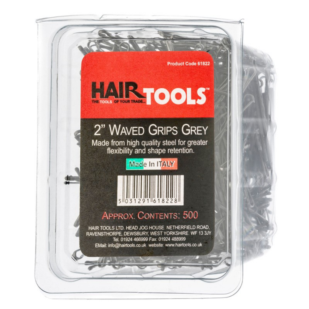 Hair Tools Waved Grips Grey 2 Inch 500 Pack