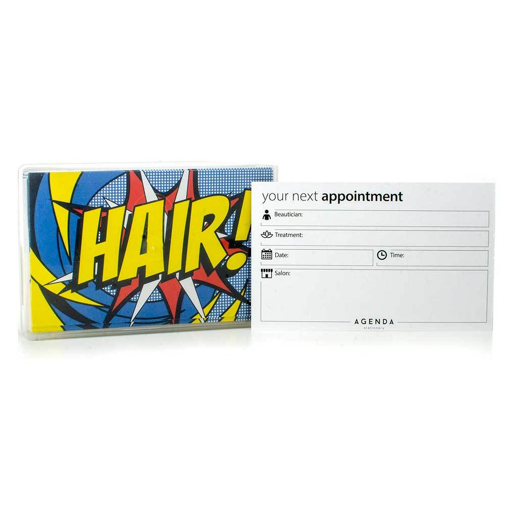 Agenda Appointment Cards Pop Art Hair 100 Pack