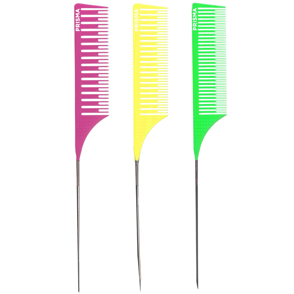 Prisma Long Pin Tail Weave Comb 3 Pack