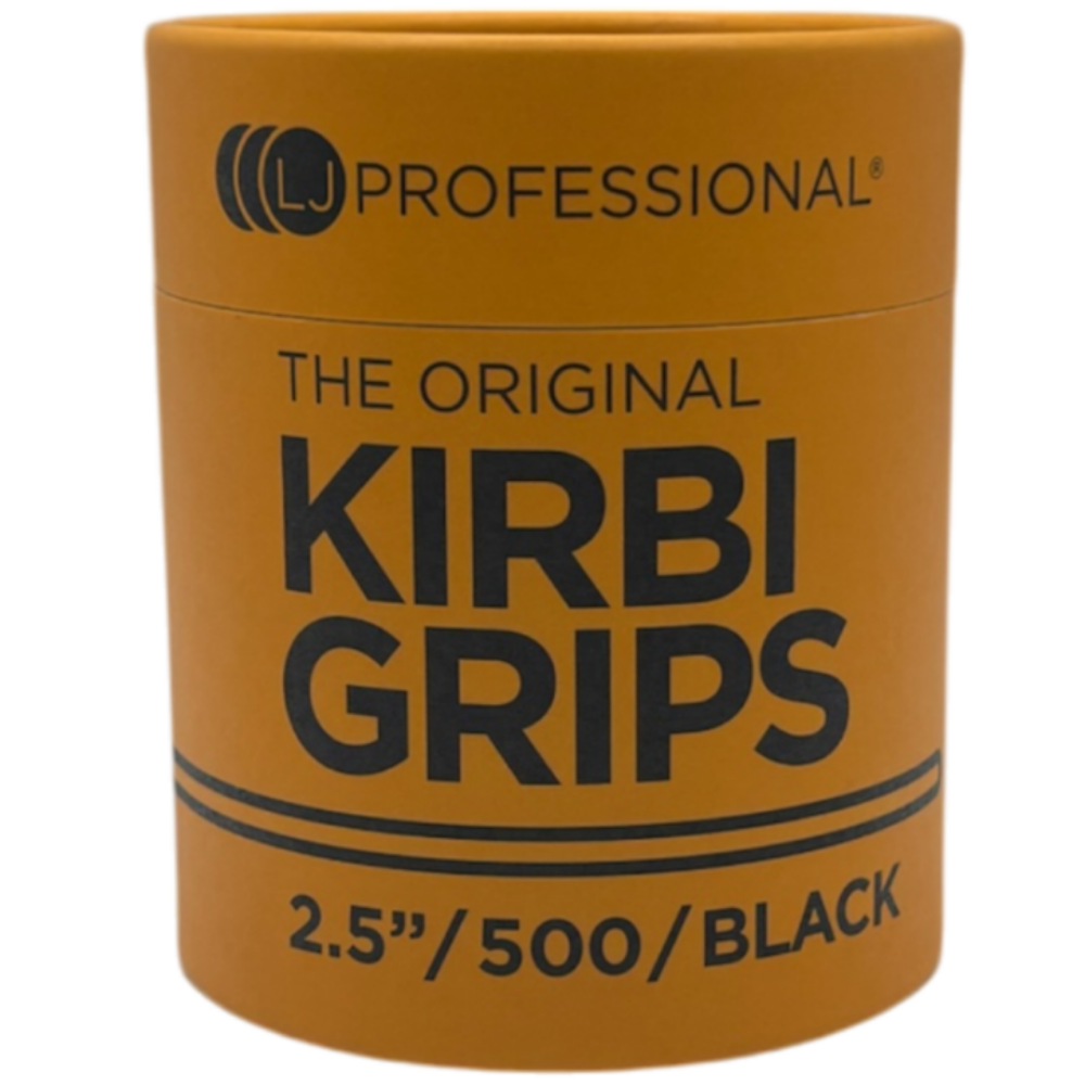 LJ Professional Wavy KirbiGrips Black 2.5 Inch 500 Pack