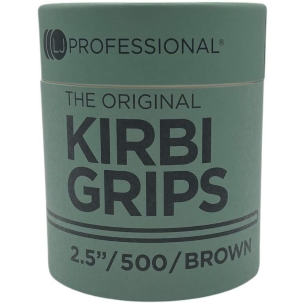 LJ Professional Wavy KirbiGrips Brown 2.5 Inch 500 Pack