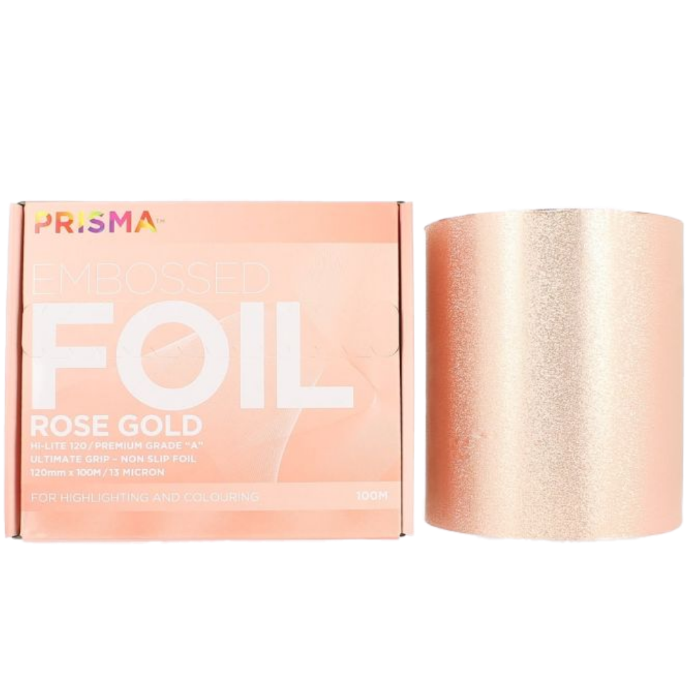 Prisma Embossed Foil Sheets Rose Gold 120mm x 100m