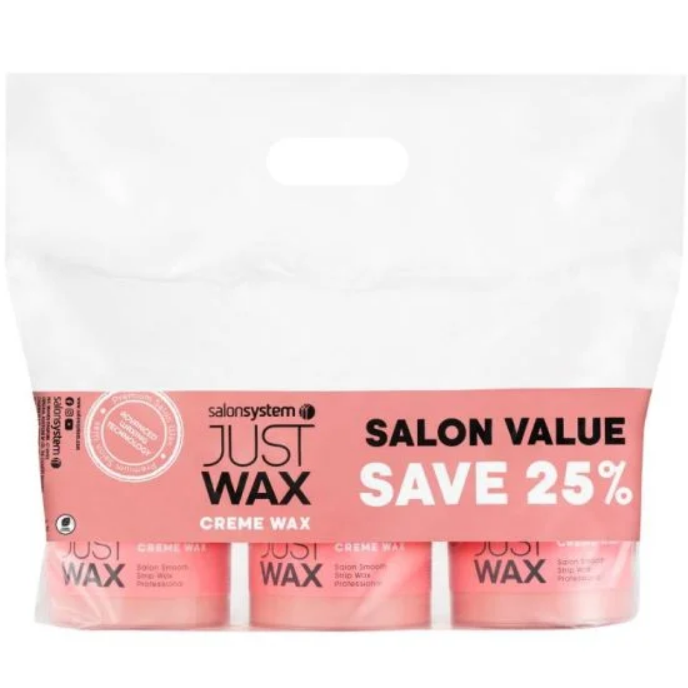 Salon System Just Wax Creme Wax 3 x 450g
