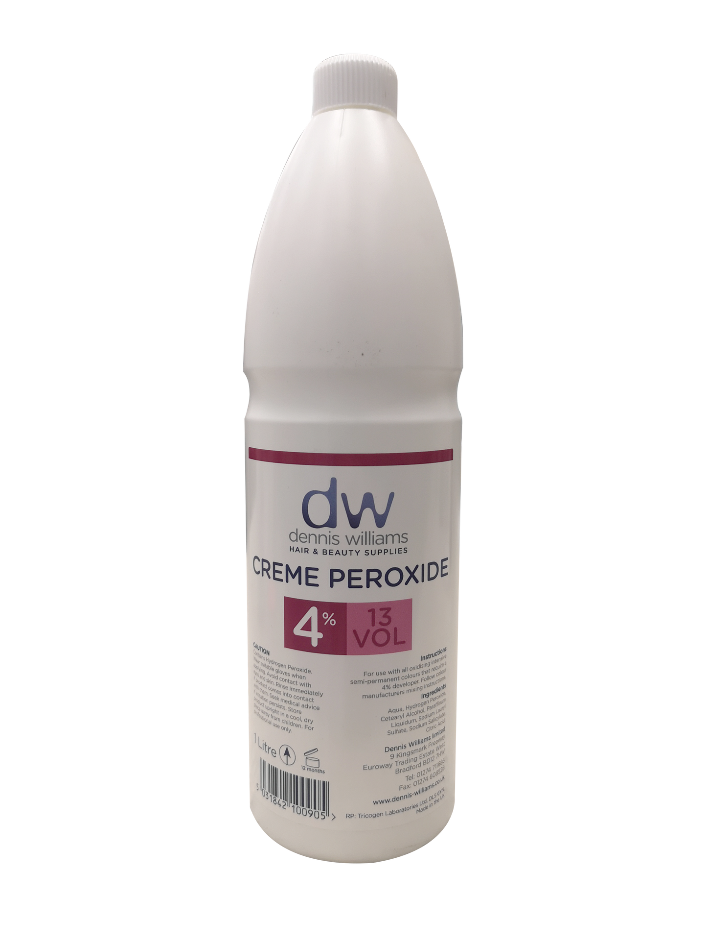 Dennis Williams Creme Peroxide 4% 13 Vol 1000ml