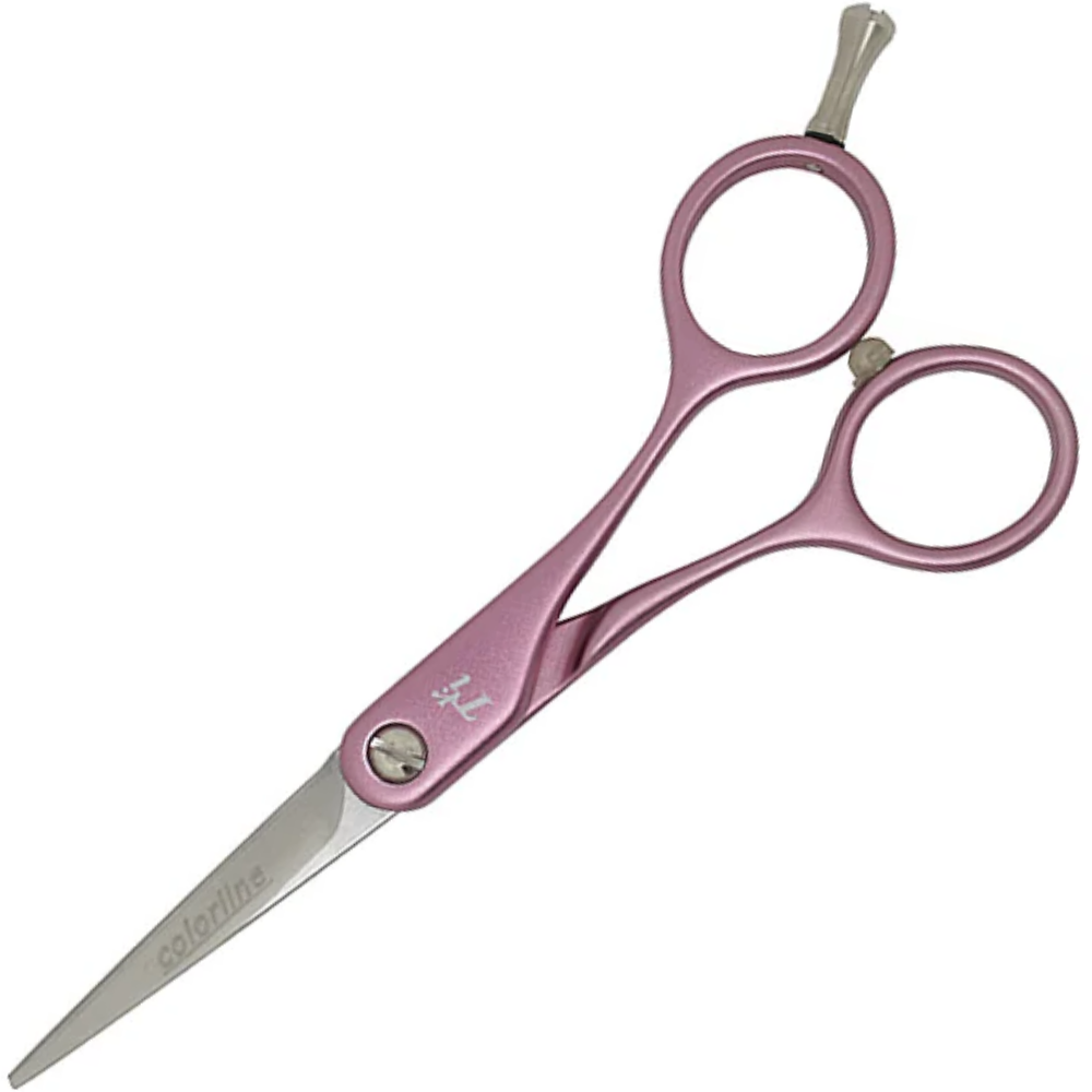 TRI Colour Line Classic Straight Scissors Pink 5 Inch