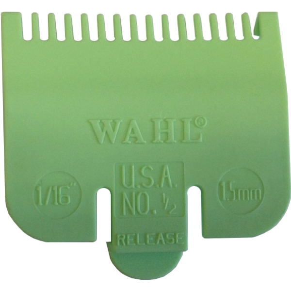 Wahl Professional Plastic Clipper Comb Attachment 0.5 Green