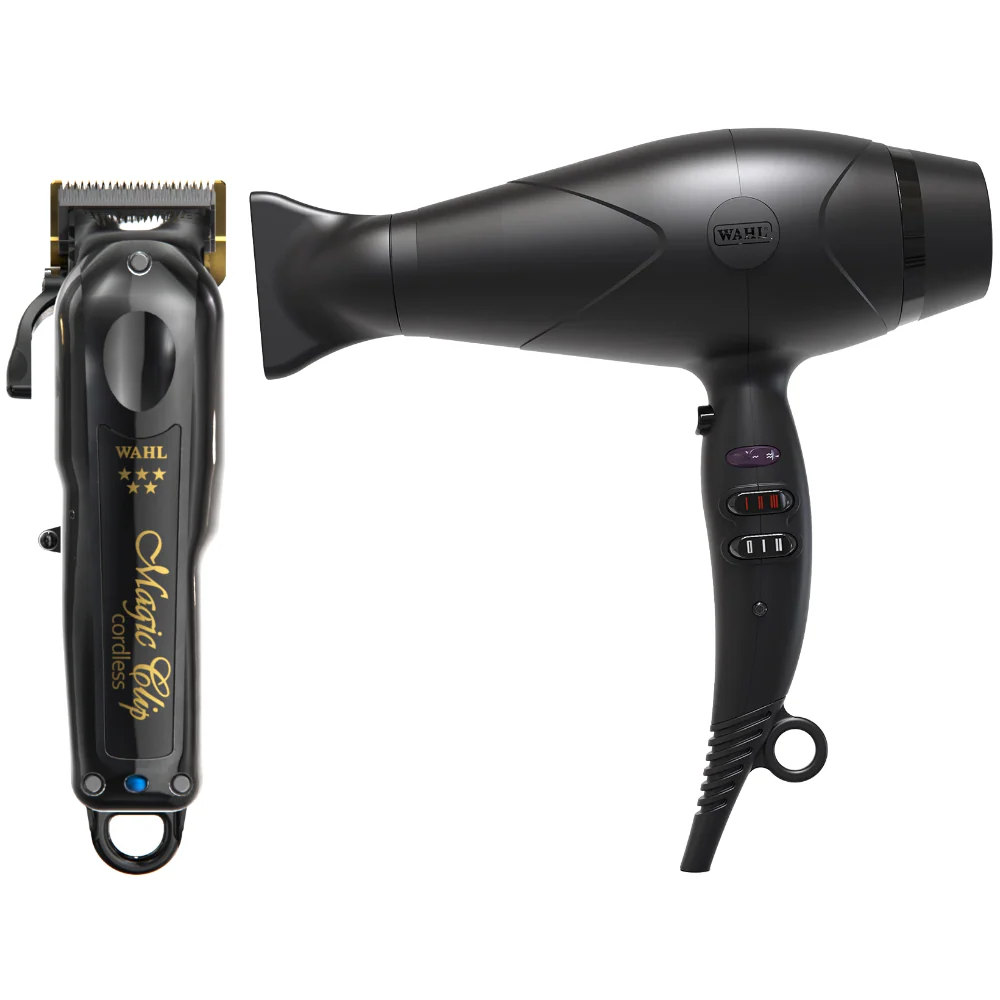 Wahl Professional Magic Clip Cordless Black & Style Collection Hair Dryer Pack
