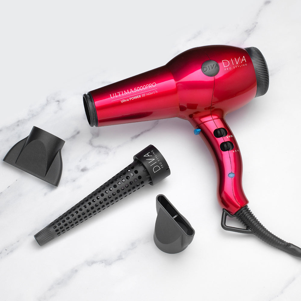 Diva Ultima 5000 Hair Dryer Pro Red
