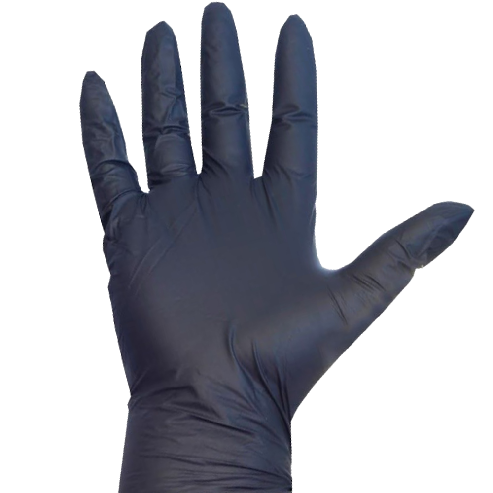 DMI Black Powder Free Nitrile Gloves Medium x 100