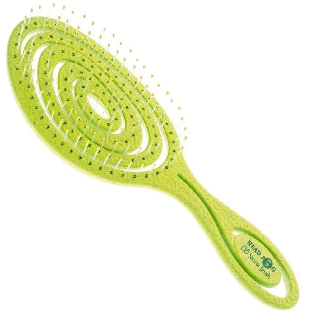 Head Jog Straw Paddle Brush 08 Gooseberry
