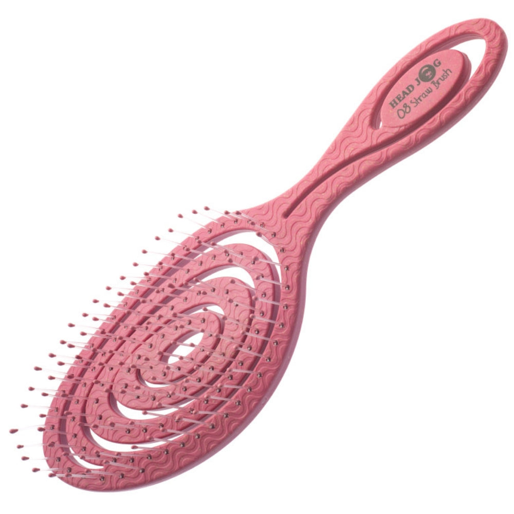 Head Jog Straw Paddle Brush 08 Rose