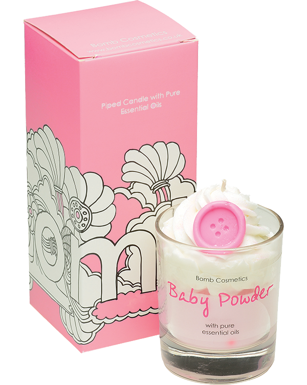 Bomb Cosmetics Baby Powder Piped Candle