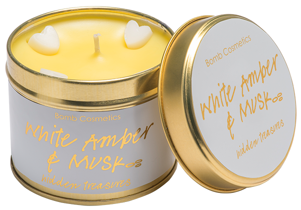 Bomb Cosmetics White Amber & Musk Tin Candle