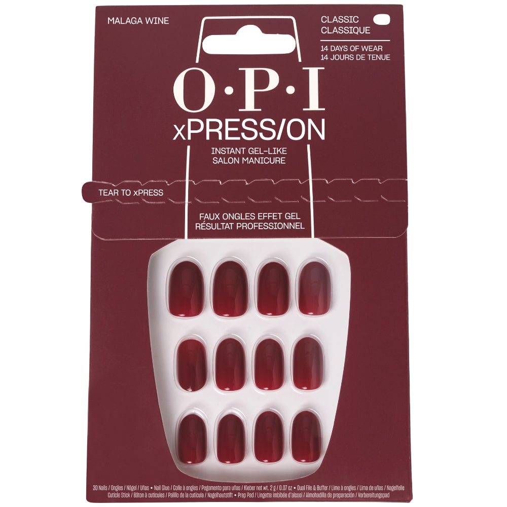 OPI xPress/On Classic Nail Tips Malaga Wine