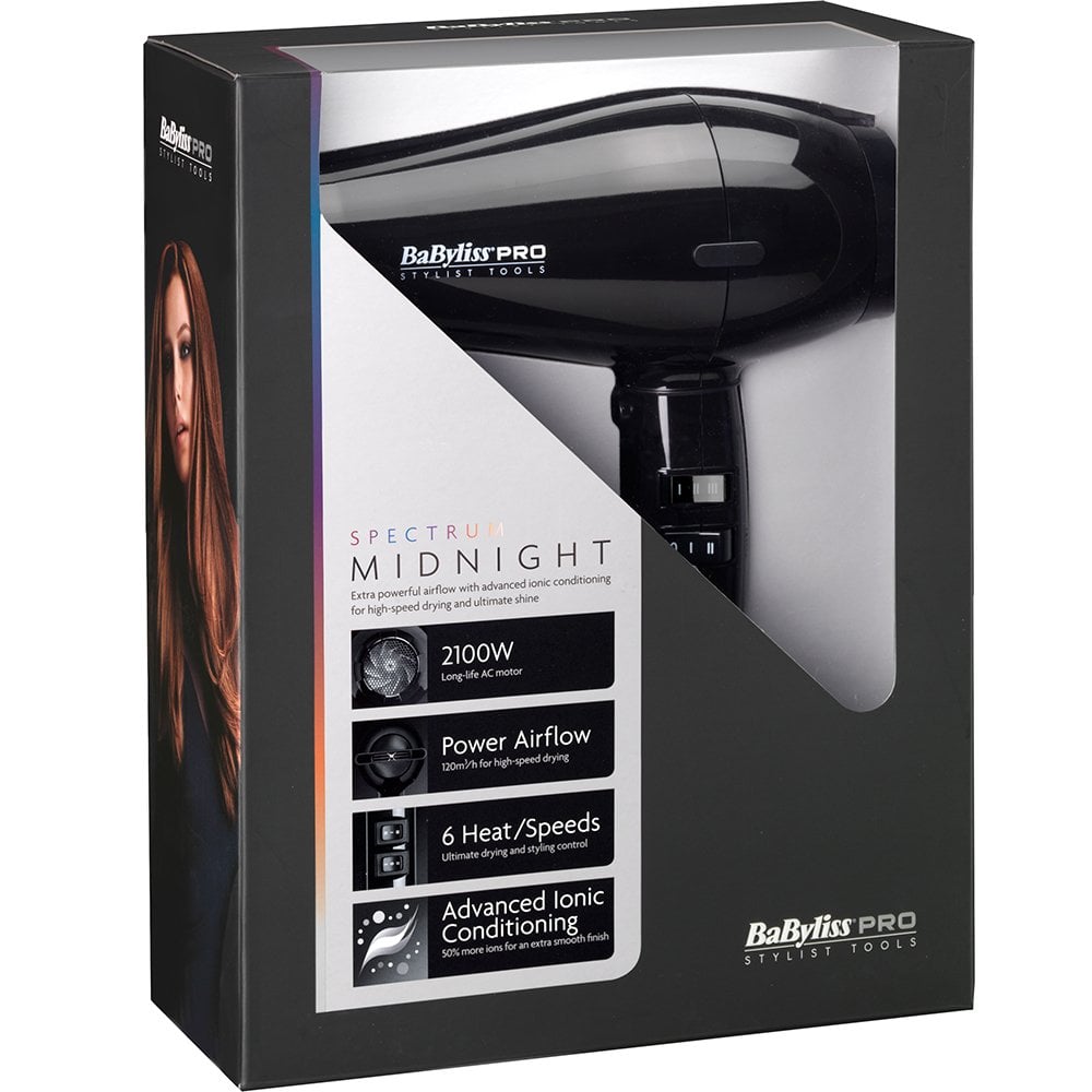 Babyliss Pro Spectrum Dryer Midnight Black 2100w