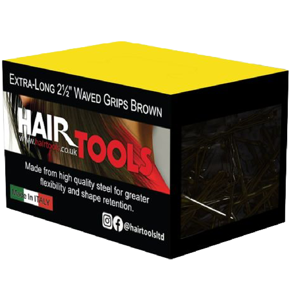 Hair Tools Waved Grips Brown 2.5 Inch 500 Pack