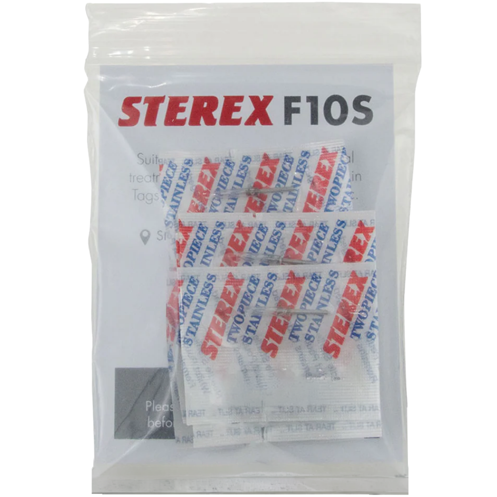 Sterex Stainless Steel Two Piece Needle F10S 10 Pack