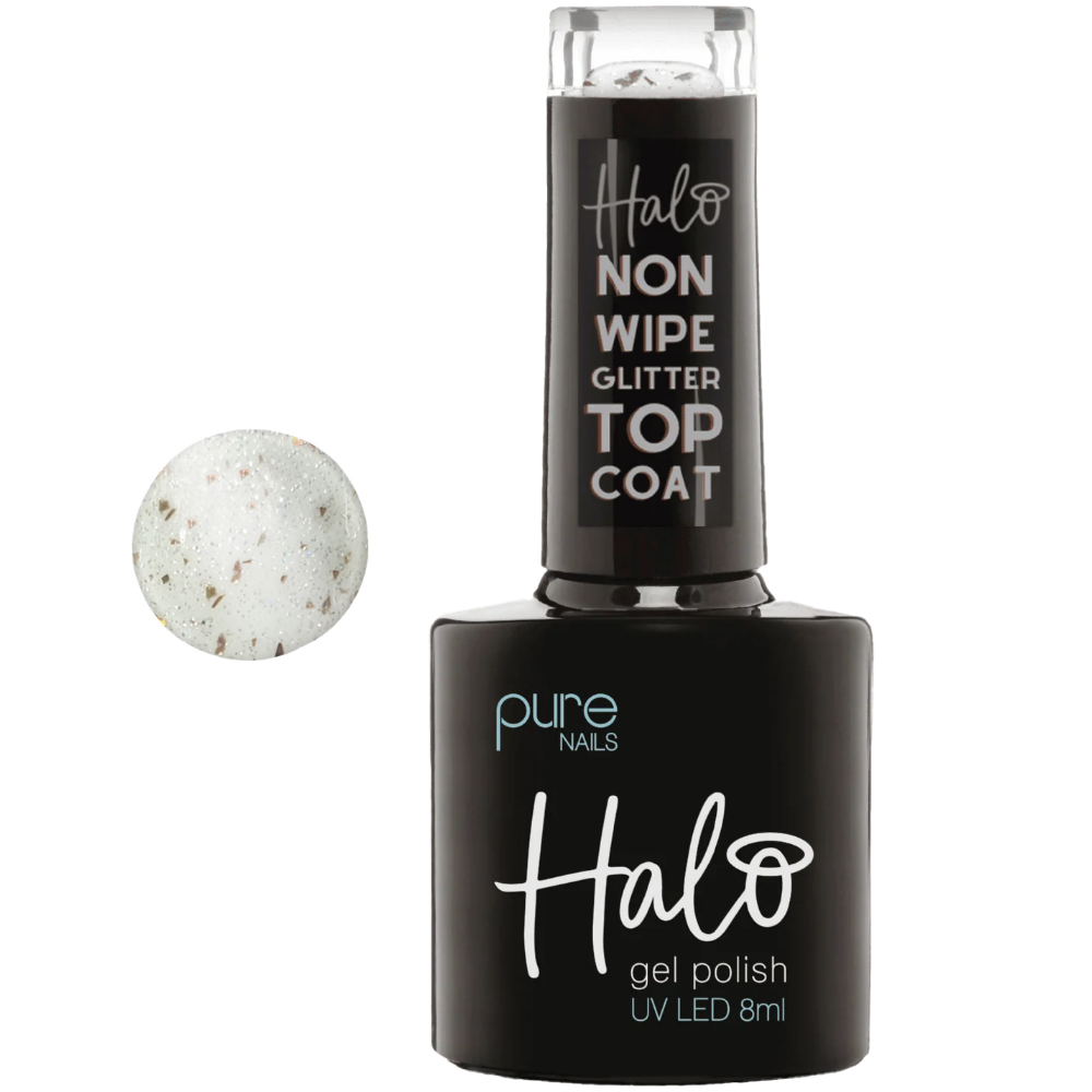 Halo Non-Wipe Glitter Top Coat Grand Central 8ml