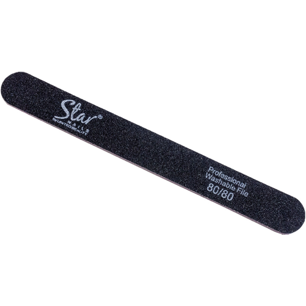 Star Nails Foam Nail Files Black 80/80 12 Pack
