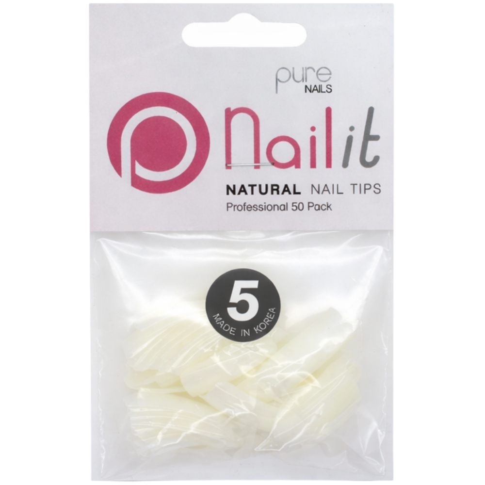 Halo Nailit Natural Nail Tips Size 5 50 Pack