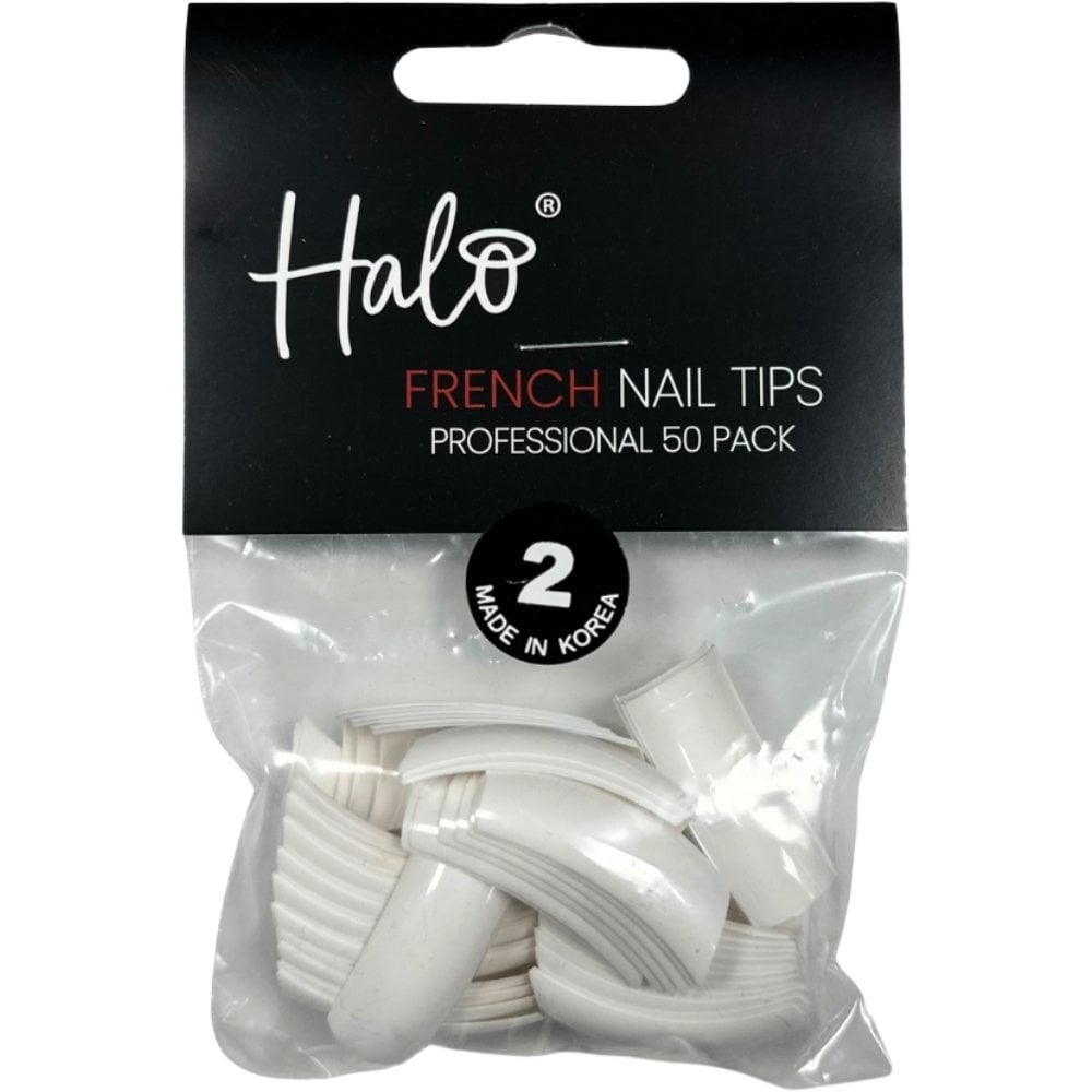 Halo Pure French Tips Size 2 50 Pack