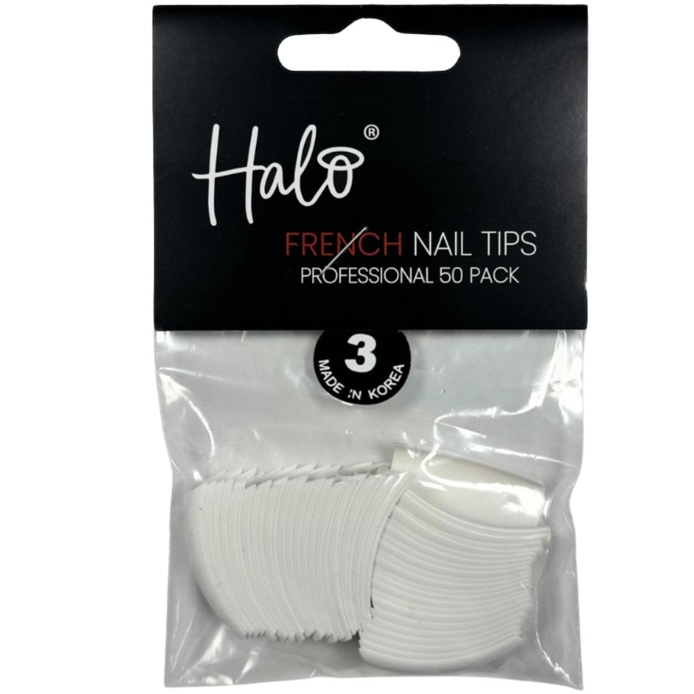 Halo Pure French Tips Size 3 50 Pack