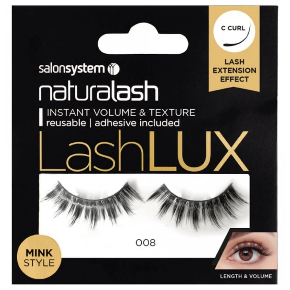 Salon System Naturalash Lash Lux Mink Style Strip Lashes 008 Black
