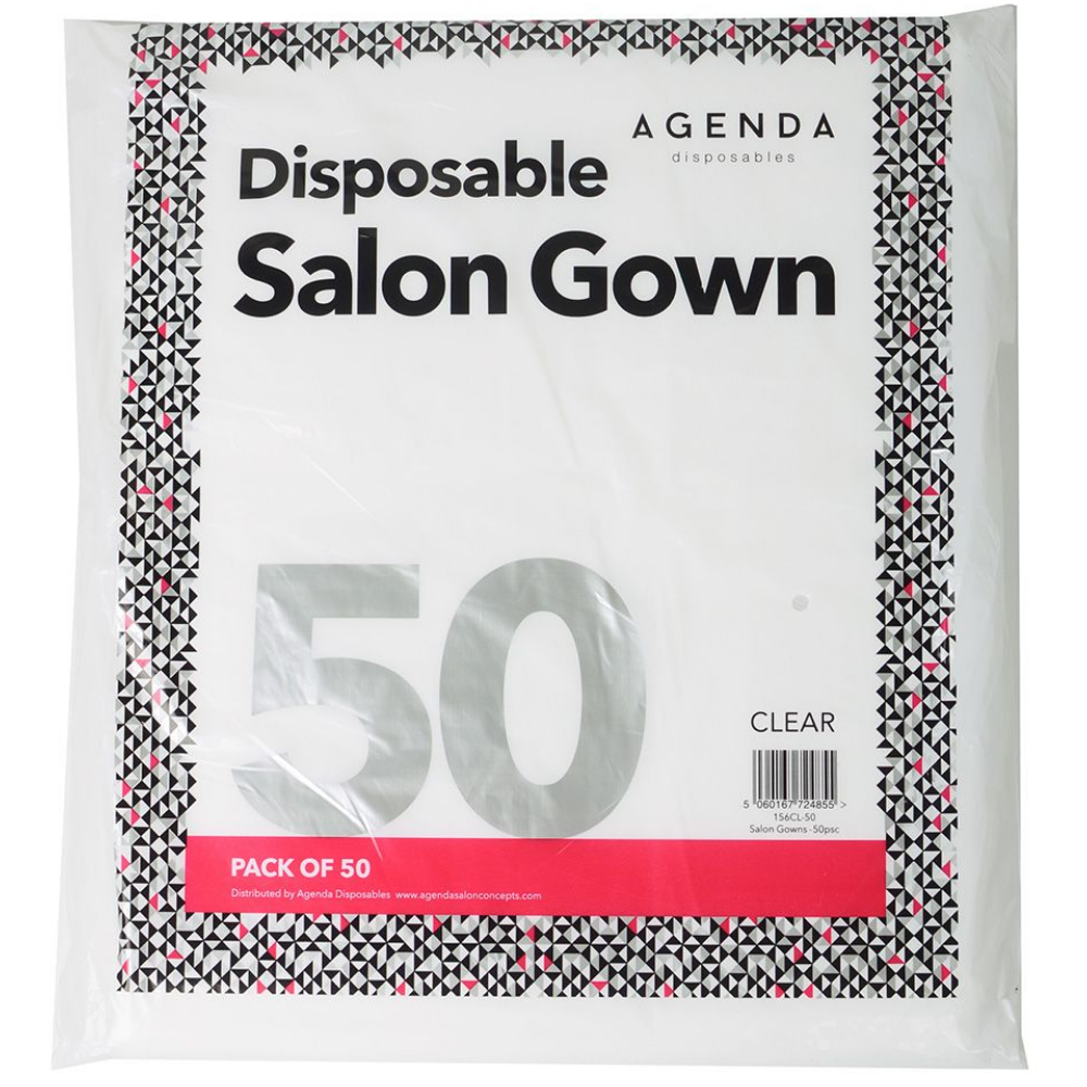 Agenda Disposable Gown Clear 50 Pack
