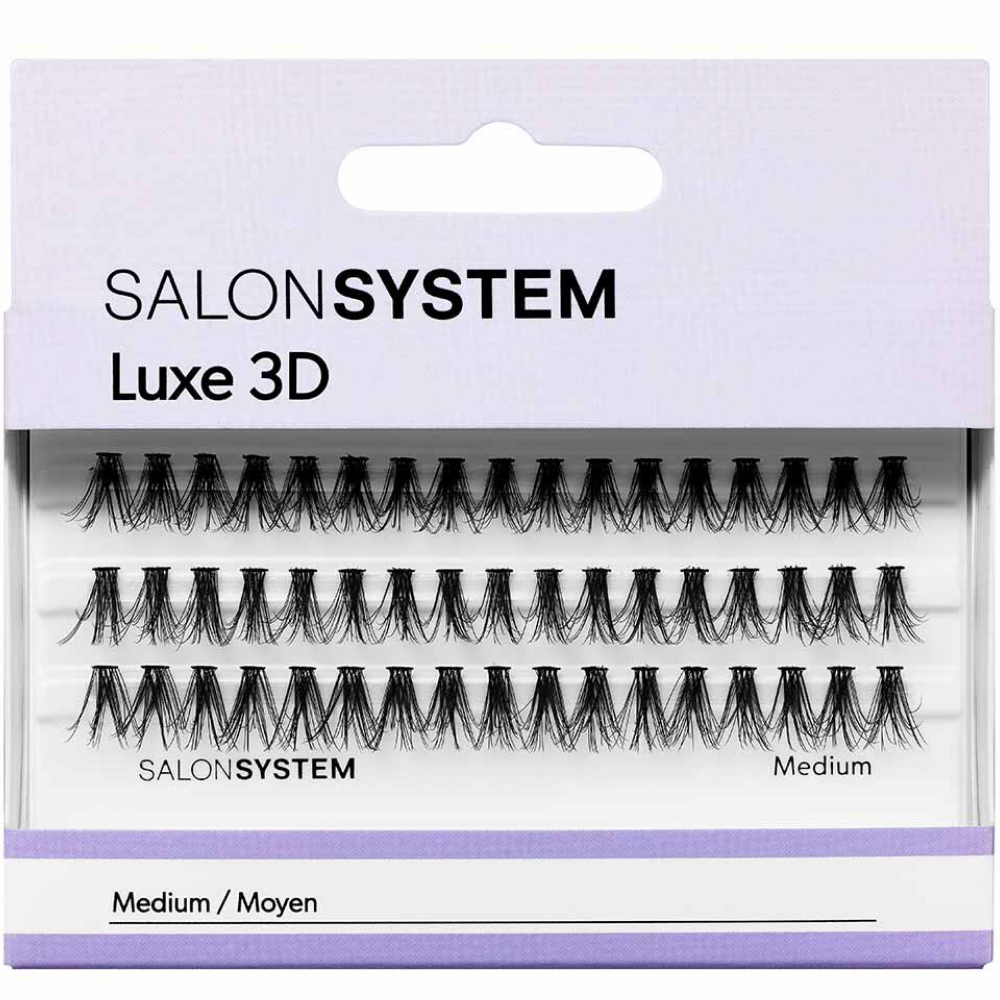 Salon System Individual 3D Luxe Lashes Medium Black