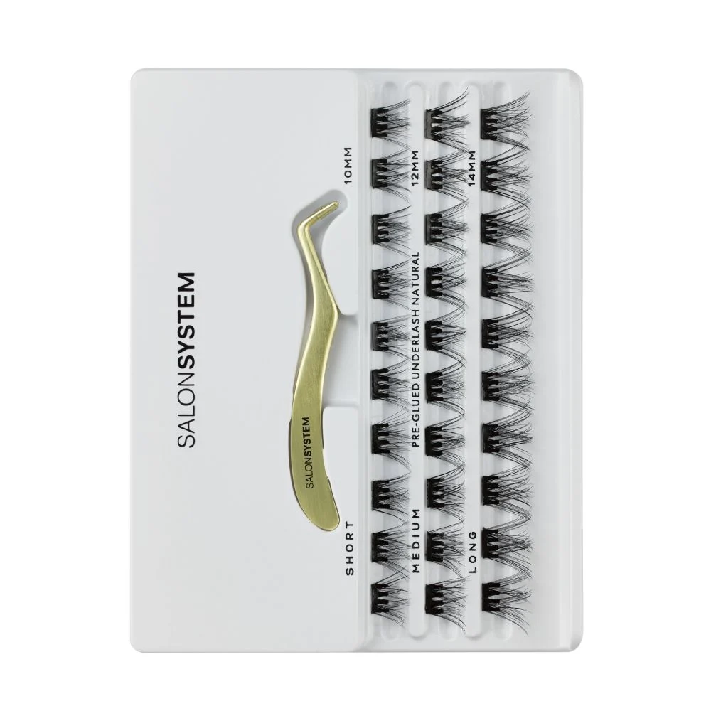 Salon System Pre-Glued Underlash Kit Natural Mixed Length
