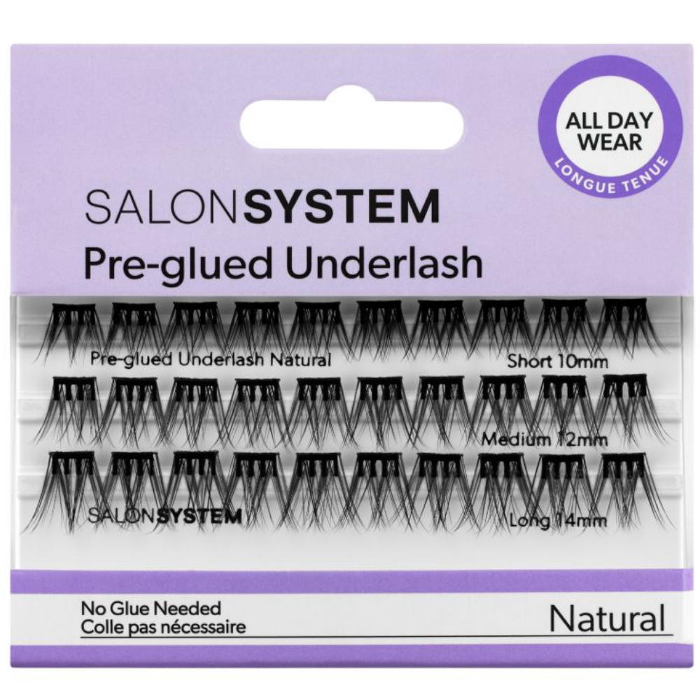 Salon System Pre-Glued Underlash Natural Mixed Length