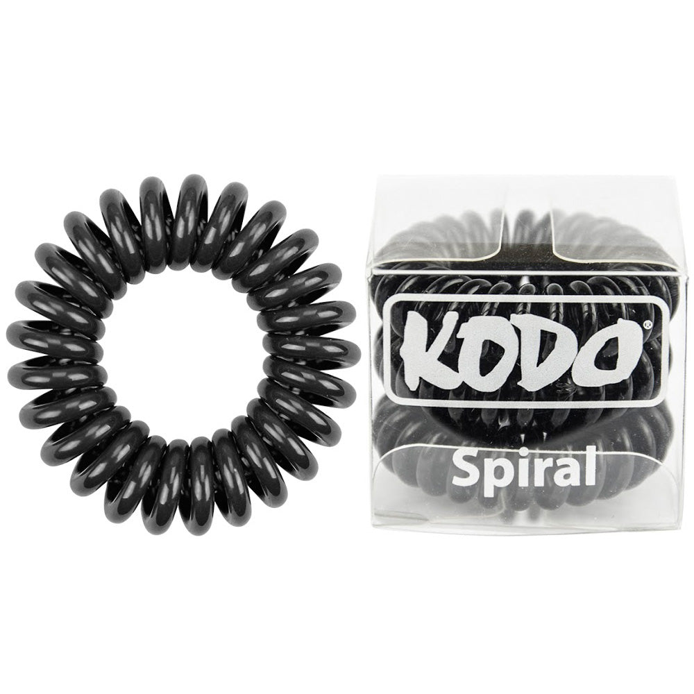 Kodo Spiral Pain-Free Hair Band Black 3 Pack