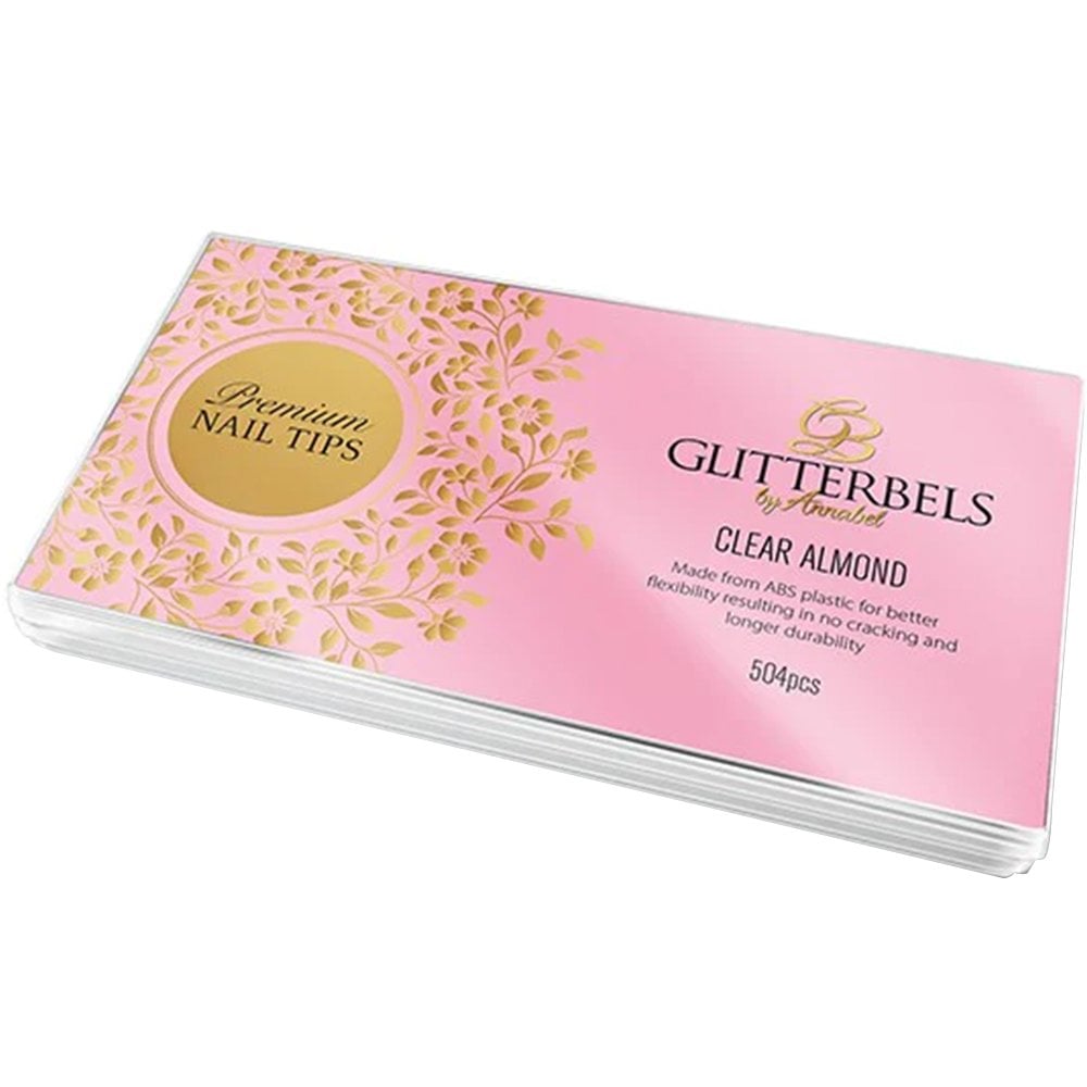 Glitterbels Almond Tips Clear 504 Pack