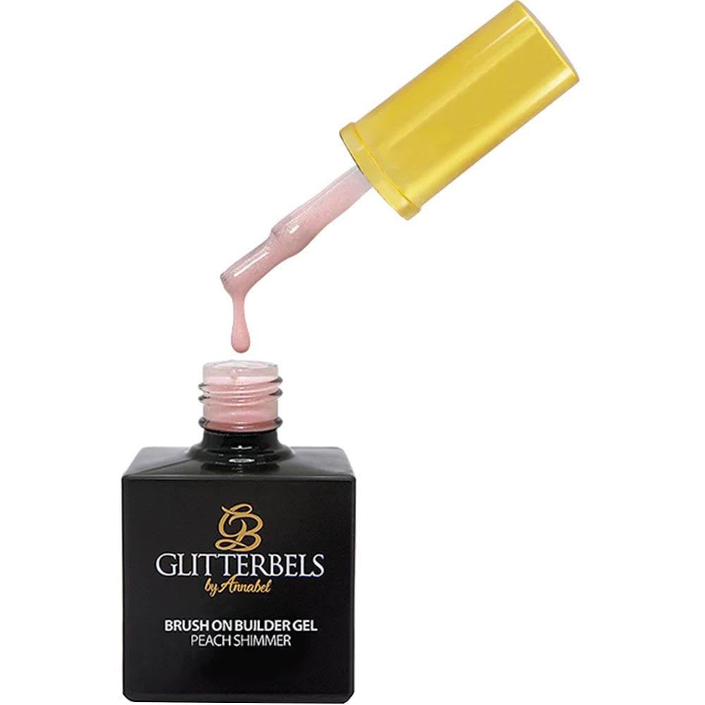 Glitterbels Brush On Builder Gel Peach Shimmer 17ml