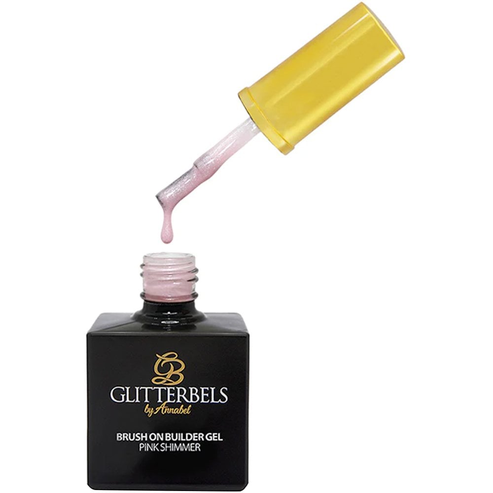 Glitterbels Brush On Builder Gel Pink Shimmer 17ml