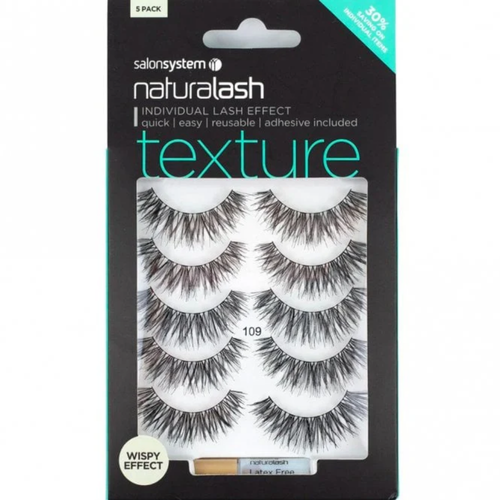 Salon System Naturalash Strip Lashes 109 Black 5 Pack