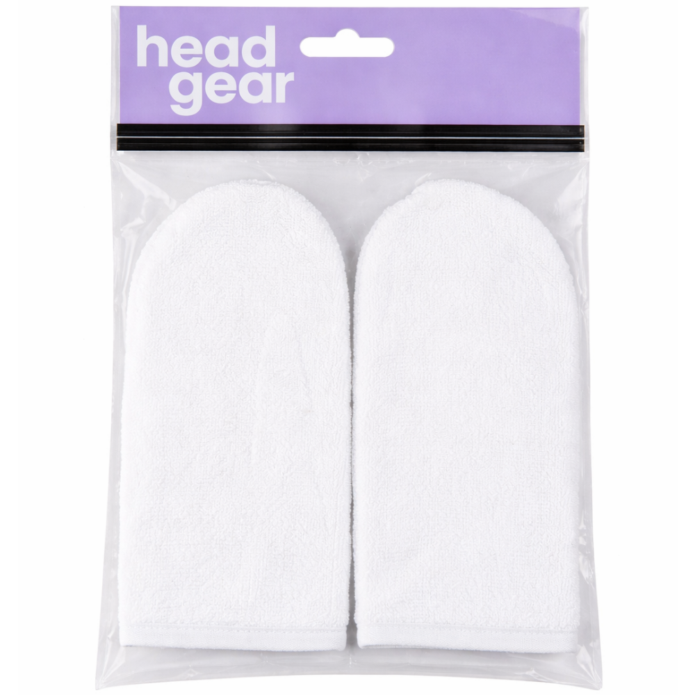 Headgear Terry Hand Mitt White 2 Pack