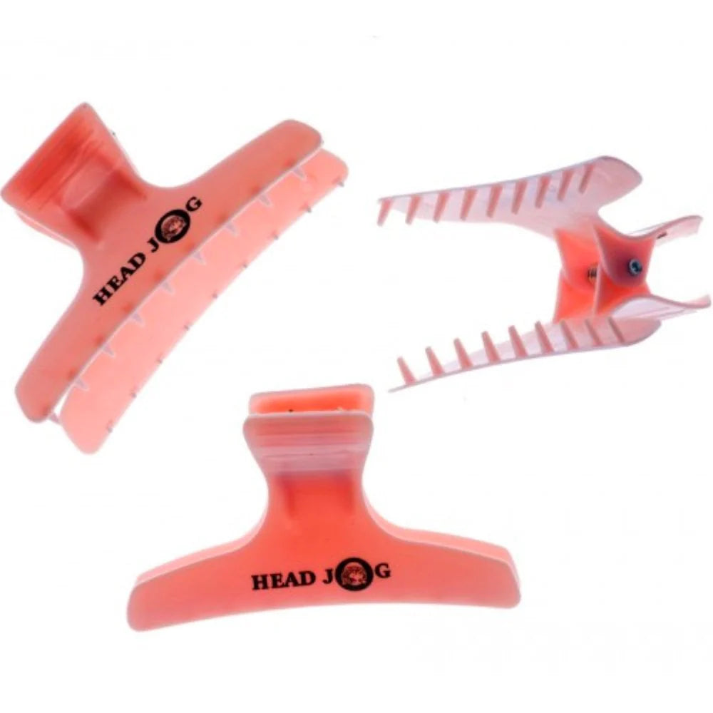 Head Jog Butterfly Clamps Large Pink 12 Pack