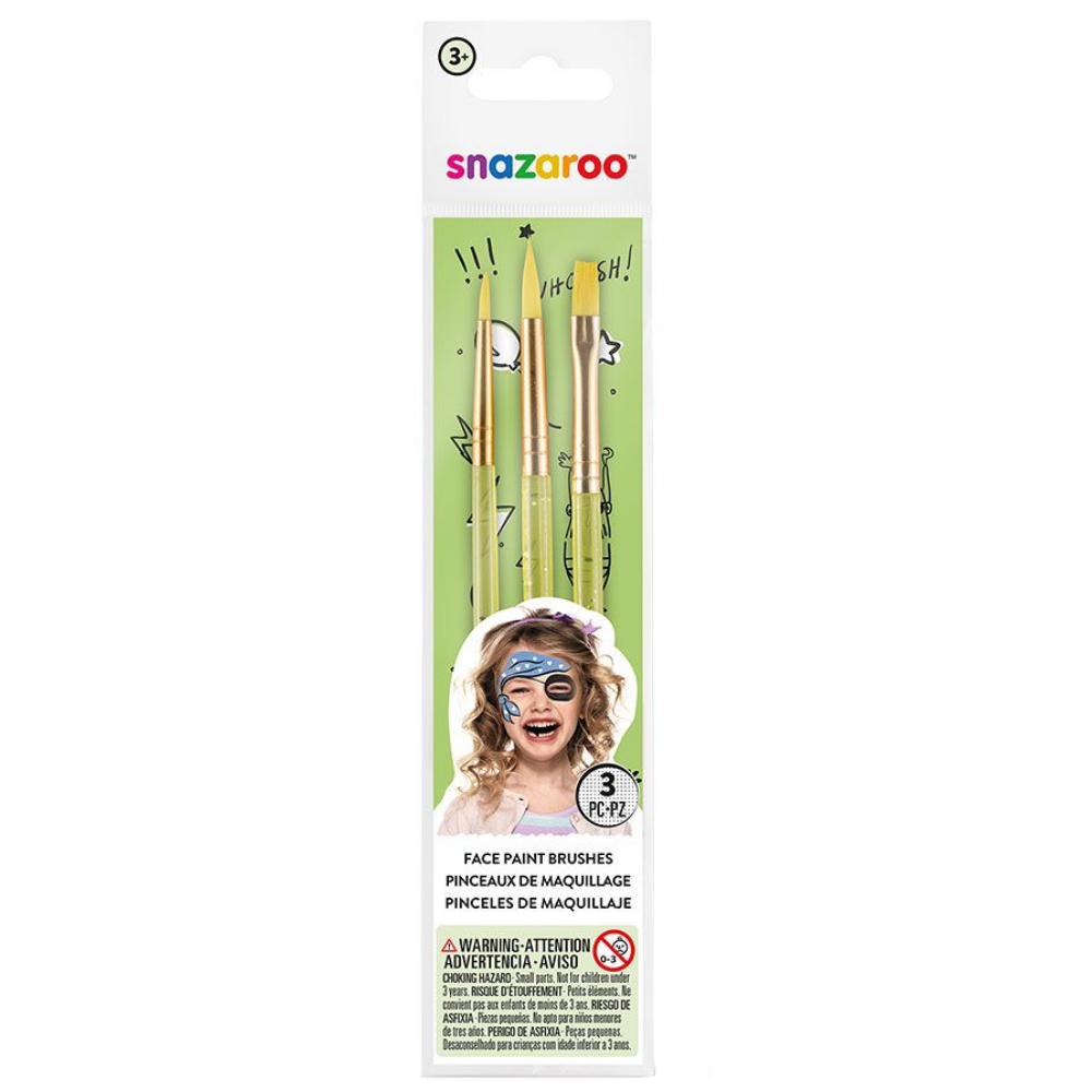 Snazaroo Starter Brushes Green 3 Pack