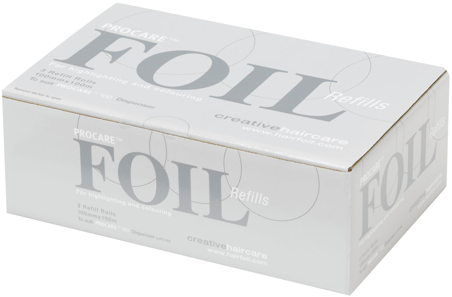 Procare Premium Hair Foil Refills Silver 100m x 100mm 3 Pack
