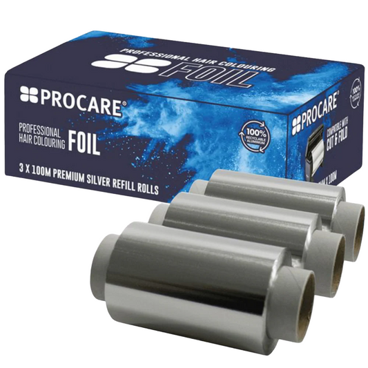 Procare Premium Hair Foil Refills Silver 100m x 100mm 3 Pack