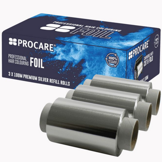 Procare Premium Hair Foil Refills Silver 100m x 100mm 3 Pack