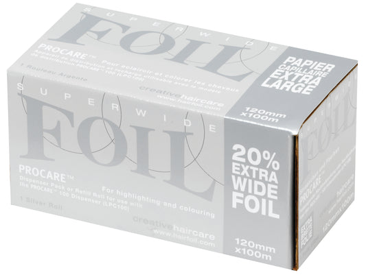Procare Premium Superwide Hair Foil Silver 120mm x 100m