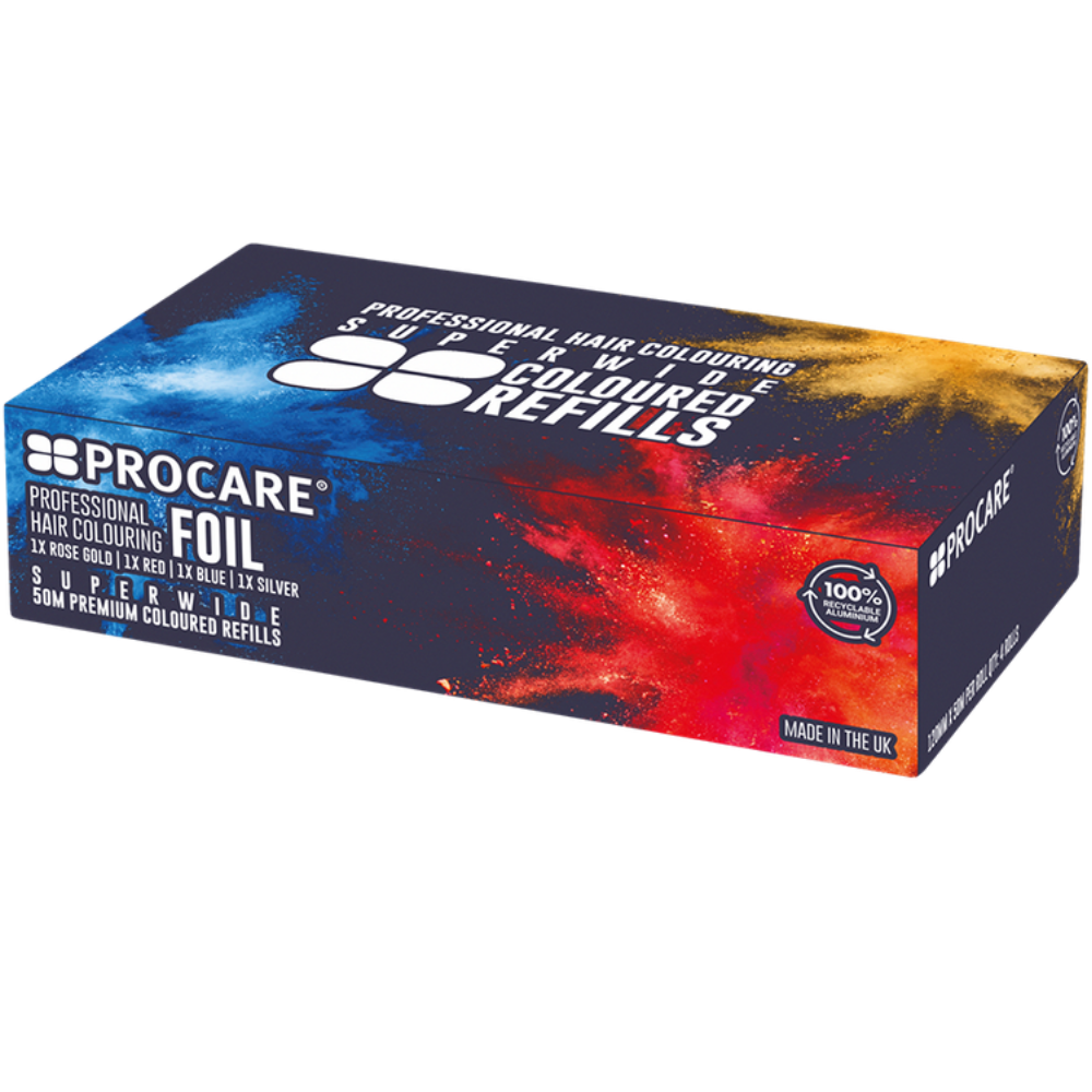 Procare Premium Superwide Hair Foil Mixed Colour 120mm x 50m 4 Pack