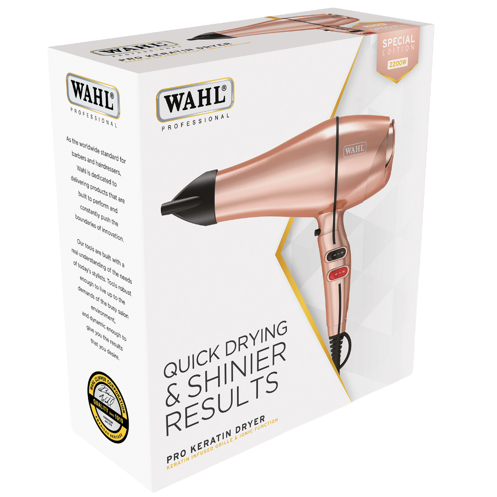 Babyliss Pro Keratin Lustre Hair Dryer Rose Gold