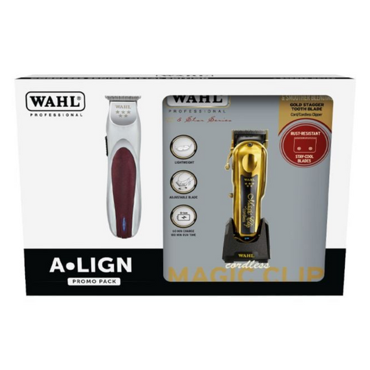 Wahl Professional Magic Clip Clipper Gold & A-Lign Trimmer Pack